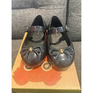 Mini Melissa Mary Jane Jelly Shoes Girls Toddler Sparkle Bow Buckle Flats
